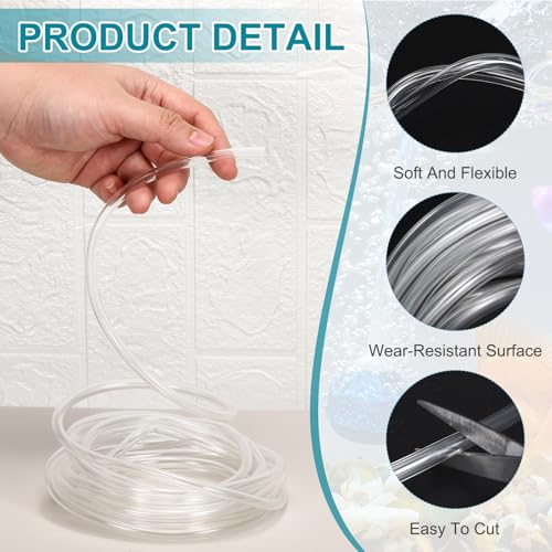 uxcell Clear PVC Tubing, 7mm ID x 9mm OD - 15ft PVC Tube Lightweight Vinyl Hose, Transparent Flexible Plastic Water Tubing for Air Oil Water Transfer Aquarium Irrigation - size: 7mm ID x 9mm OD