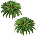 40 in Artificial Boston Ferns Bush, Set of 2 Large Faux Ferns Plants, 53 Branches Fake Ferns for Home Living Room Decor, Indoor and Outdoor - size: 2 PCS-40"