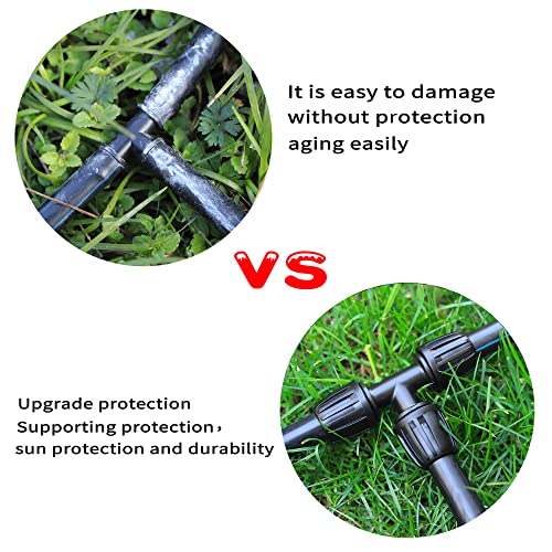 1/2 inch Irrigation Fittings Tee Connectors For (1/2" ID x0.6-0.63" OD) 16mm Drip Tubing Barbed Connectors-10 Pcs/pack - size: 1/2 inch Tee