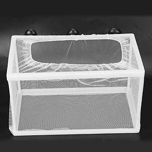 Aquarium Breeder Box with Suction Cups | Detachable Fish Hatchery & Isolation Enclosure | Multi - Functional Incubator for Fry/Unwell Fish/Shrimp | Secure Plastic & Mesh Design - size: L(13x7x2.6cm/5.1x2.8x1in)