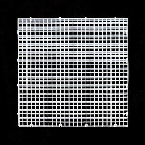 ALEGI 24 Pcs Aquarium Fish Tank Divider Plastic Egg Crate Aquarium Filter Bottom Tray Grid Isolation Board Partition Net Pane Separator (L 24pcs) - size: L 24pcs