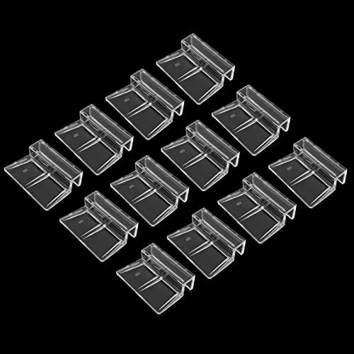 12 Pack Aquarium Lid Clips DIY Aquarium Lid Holder Clear Acrylic Fish Tank Support 8MM Aquarium Glass Holder(8MM) - size: 8MM