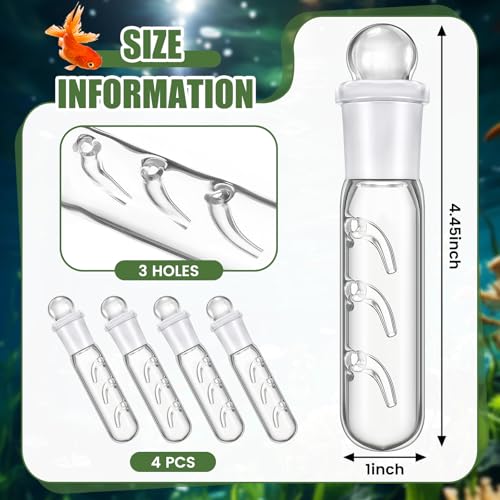 Qualirey 4 Pack Planaria Catch Trap for Aquarium Snail Leech Clear Glass Planaria Trap for Dwarf Shrimp Red Cherry Shrimp Tank(3 Holes) - style: 3 Holes
