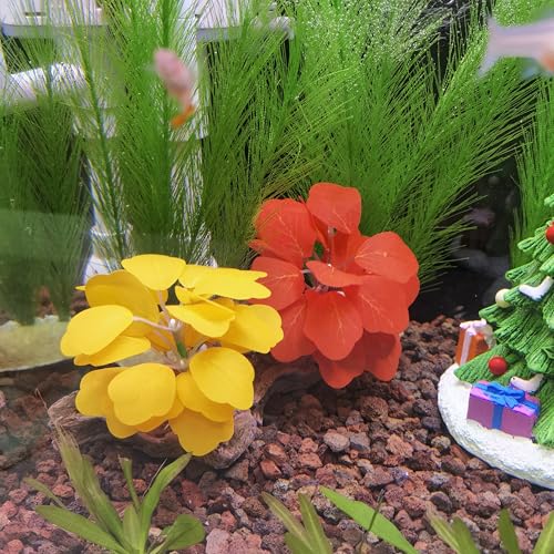 M2cbridge Plastic Fish Tank Plants Soft Silk Water Grass Reptile Waterweed for Terrarium Simulate Aquatic and Aquarium Landscape(2pcs,8")