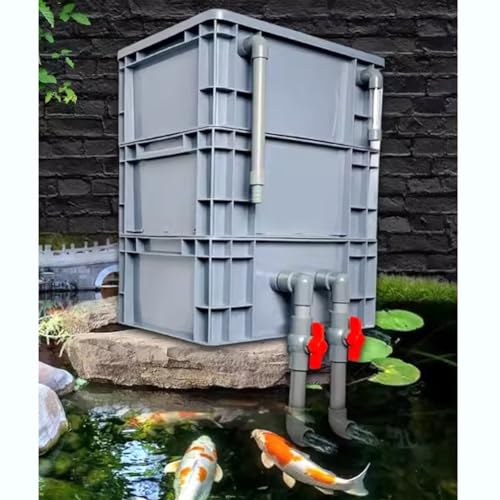 Aquarium Filter,Large Aquarium Filter Kit for Ponds & Fish Tanks - Multi-Stage External Water Filter System, Enhanced Oxygenation, No Pump or Media Required for Optimal Filtration - size: 40x30x50cm-A