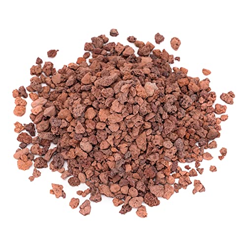 Skyflame 10LB Lava Rocks for Fire Pits, Fire Tables, Fireplaces, Garden Landscaping Decoration, Indoor and Outdoor Use, 1/10"-1/5" Natural Sizes, Red - color: Red, size: 1/10"-1/5"