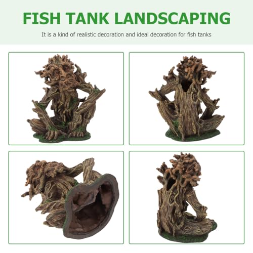 Zerodeko Aquarium Decor, Fish Tank Decorations, with Lifelike Human Face Sculpture Creative Aquarium Ornament for Hideaway and Tank Landscaping Suitable for Freshwater and Saltwater