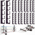 16 Pack Fishing Rod Holders for H5 Wall Ceiling Mounted Fishing Pole Racks Horizontal Pole Storage Holders for Garage Boats Door Rod Rack Summer Boat Accessories Nets Gifts Men