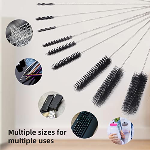 10 Pcs Tube Cleaning Brushes Kit Straw Cleaning Kit Metal Pipe Brush Cleaner, Lab Cleaning Brushes Wire Bottle Brush for Lab Tube, Auto Parts, Bottles and Pipes, 10 Sizes