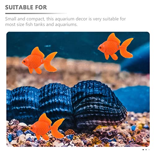 POPETPOP Dining Table Decor 50Pcs Artificial Goldfish Ornament Mini Fish Model Moving Floating Fake Ocean Animal Figurines for Aquarium Tank Decorations Net Decorative