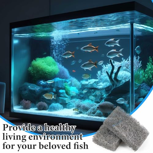 Threlaco 12 Pcs Nitrite Remover Inserts Compatible with Flex/spec/evo, Flex 32.5 Media, Replacement Aquarium Filter Media for Freshwater and Saltwater Aquariums, Removing and Reducing Nitrite - color: Grey