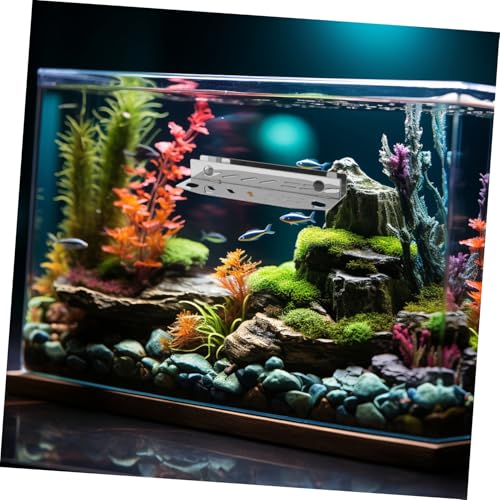 Toyvian Stainless Steel Fish Tank Tool Holder Compact Organizer for Aquarium Maintenance Lightweight Aquatic Planting Tweezers Storage Rack Design for Easy Cleaning and Care