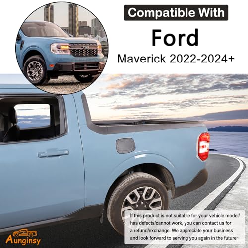 Aunginsy Compatible Ford Maverick 2022-2024 Gas Tank Door Cap Protect Cover Accessories - color: Matte Black