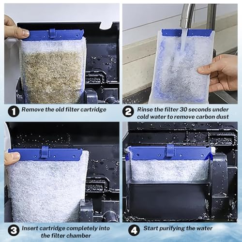 16 Pack Large Filter Cartridges for Tetra Whisper Bio-Bag Filters, Aquarium Replacement Filter Cartridges for Whisper 20i/40i, IQ20/30/45/60, PF20/30/40/60 and Repto Filter