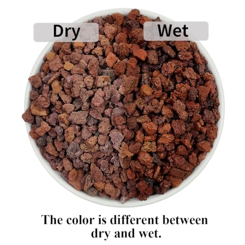 YISZM Red Horticultural Lava Rocks for Plants, 5lb Succulents Cactus Bonsai Soil Volcanic Rocks for Aquarium Outdoor Decorative Stones for Craft Projects, Vase Fillers - color: Red Lava Rock, size: 5 Pounds