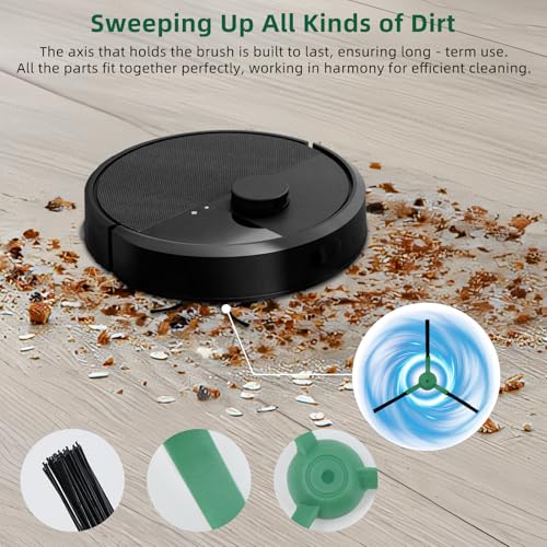26 Pack Replacement Kits for irobot Roomba Plus 405 Combo & 505 Combo Vacuum Cleaner, 2 Roller Brush, 6 Filters, 6 Side Brush, 6 Mop Pads, 6 Vacuum Bags Replacement Parts, 1 cleaning brush