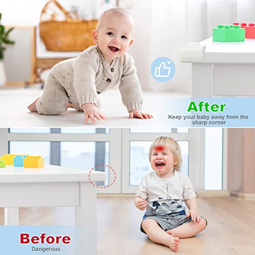 8 Pack Corner Protector for Baby, Heavy-Duty Soft Rubber Foam Furniture Corner Bumper Guards, Child Safety Furniture Bumper, Adhesive Pre-Taped Corner Protectors,Soft Sponge Table Corners, Brown - color: 8 Brown Sponge Corners
