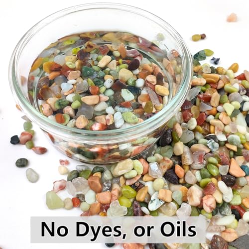 YISZM 5LB Succulent and Cactus Colorful Pebbles, 3/8 Inch Pebbles for Indoor Plants, Natural Decorative Polished River Rocks for Vases, Planters and Outdoor Gardening - color: Colorful, size: 5 Pounds