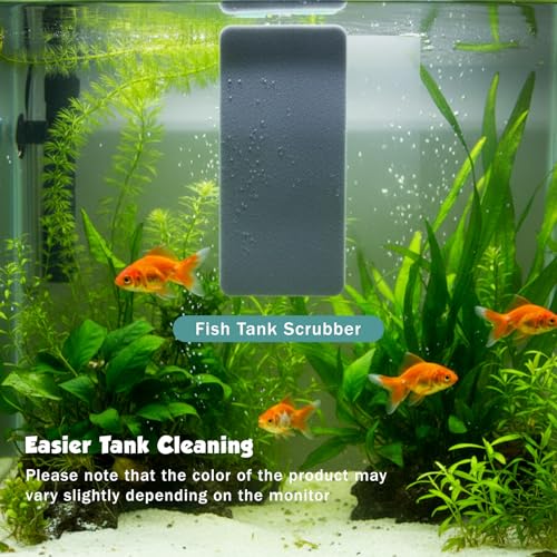 4PCS Double-Sided Fish Tank Cleaning Brushes Aquarium Double Sided Sponge Brush Sponge Fish Tank Cleaning Tools Aquariums Spongses Brushes Non-Scratch Scrubber Cleaner for Home Kitchen (Green)