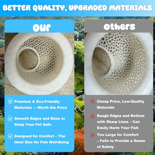 Pink Floating Betta Hide & Shrimp Cave – 3D Printed Aquarium Hammock, Feeding Ring & Resting Spot for Betta Fish, Shrimp & Small Fish (Eco-Safe PLA) - color: Pink
