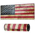 Retro Flag of United States Large Mouse Pad Extended Gaming Mouse Pad Waterproof Desk Mat with Stitched Edge,Non Slip Base Keyboard Mouse pad for Home Office 35.4" X 15.7" - color: Retro Flag of United States