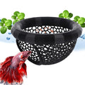 Floating Betta Hammock and Feeding Ring, Aquarium Beta Hideout, Cave, Bed, Resting Spot, Betta Fish Toys and Decor - color: Round-Black