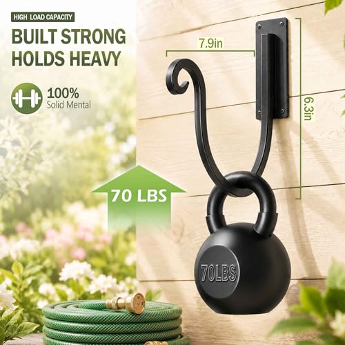Garden Hose Holder Outside: Wall Mount Water Hose Holder - 8Inch Heavy Duty Garden Water Hose Hanger for Outside Hose Storage - color: A-1PC-8“