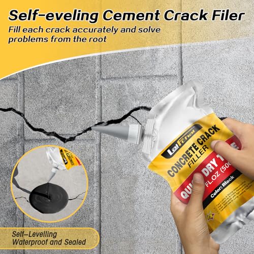Asphalt Crack Sealant, Cement Crack Filler, High Elasticity Self Leveling Caulking Glue, Waterproof Concrete Repair for Driveways, Walkway, Patio, Joint, Indoor and Outdoor (1 Pack - 1.1LB) - style: 1 Pack - 1.1LB