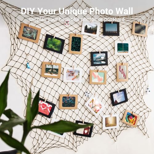 2 Pack Fish Net Decorations - 80x40 Inch Brown Fishing Net Decor for Under The Sea Hawaiian Beach Themed Party, 3mm Thick Natural Cotton Versatile Nautical Netting for Party Wall Table Ceiling Decor - color: Caramel, size: Large - 2 Pack