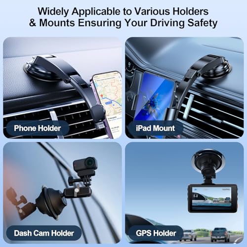 Suction Cup Pad Mounting Plate Suitable for Curved, Textured, and Flat Dashboard, 3.25 "L. Used for Phone Holder&GPS&Camera, 1-Piece Set - style: 1 Count (Pack of 1)