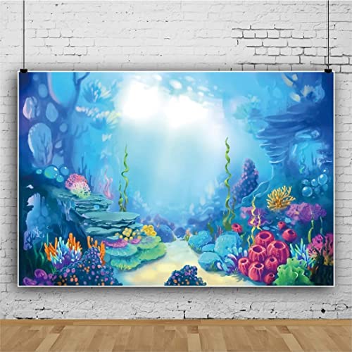 Yeele 15x10ft Under The Sea Backdrop for Photography Wonderland Underwater Background for Kids Children Birthday Party Ocean Theme Baby Shower Photo Booth Studio Decorations Cake Table Banner Vinyl