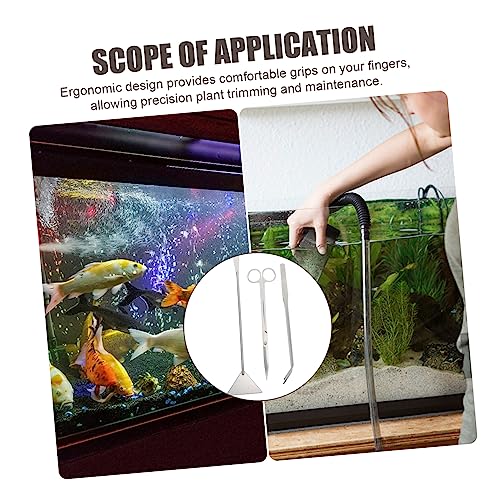SUPVOX 1set Aquarium Tool Multi-Function Plant Trimming Scissors Scraper Portable Shovel for Easy Aquascaping and Tank Maintenance