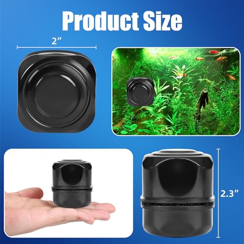 AQUANEAT Aquarium Magnetic Brush, Glass Fish Tank Cleaner, Algae Scraper, Not for Acrylic and Plastic, Large (Pack of 2) - size: Large (Pack of 2)