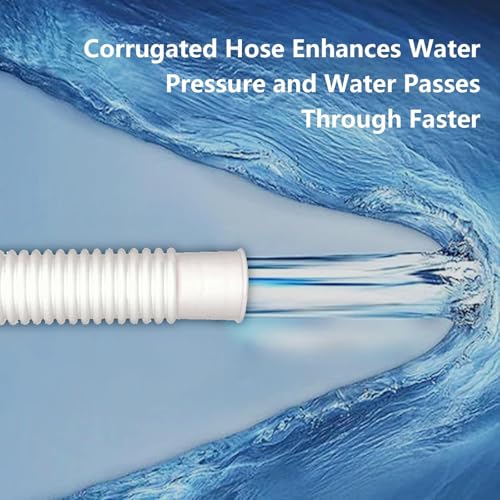 1.5" x 59" Pool Hoses for Above Ground Pools – 2-Pack Pool Pump Replacement Hose with 8 Clamps, Compatible with Intex, Coleman, Summer Waves Pool Pumps & Filters (Blue 2pcs-1.5“) - color: Blue 2pcs-1.5“