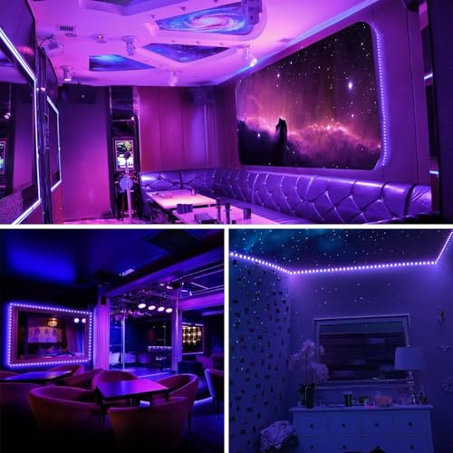 iNextStation USB UV Black LED Light Strip, 2M/6.6ft 5V SMD5050 LEDs 395nm-405nm Waterproof LED Blacklight Strip for Fluorescent - color: UV waterproof, size: With USB/6.6FT