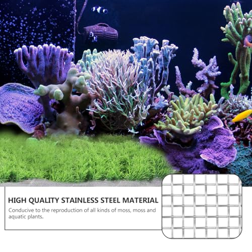 balacoo 10pcs Aquarium Mesh Screen Stainless Steel Wire Mesh Pad Fish Tank Plants Moss Net for Aquatic Plants Decor