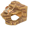 Resin Reptile Hideout Cave Reptile Habitat Tank Decor Terrarium Accessories for Bearded Dragon Leopard Gecko Lizards Turtle - size: Small