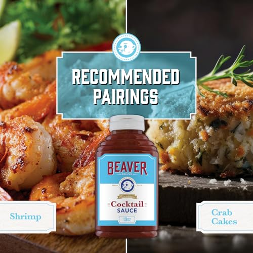 Beaver Brand Cocktail Sauce with Fresh-Grated Horseradish, 13oz, Zesty Seafood & Shrimp Cocktail Sauce - size: 13 Ounce (Pack of 1)