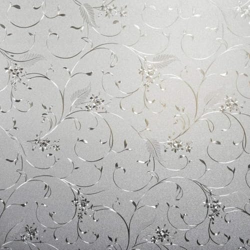 Niviy Static Cling Non-Adhesive Window Film Frosted Glass Bathroom Door Decoration Privacy Covering (17.7"x 78.7", 2Pcs) - color: Pure, size: 17.7" x 78.7", 2Pcs