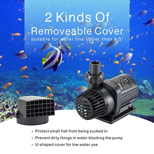 hygger 800GPH Quiet Submersible and External 24V Water Pump, with Controller (30%-100% Settings), Powerful Return Pump for Fish Tanks, Aquariums, Ponds, Fountains, Sump, Hydroponics (25W, 9.8ft) - color: 25w, 800gph, 9.8ft