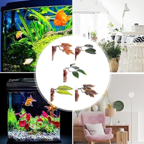 2Pcs Betta Fish Leaf Pad,Plastic Plant Betta Hammock Leaf Bed,Simulating The Natural Habitat Aquarium Décor Plastic Plants for Betta Spawning Grounds,Suction Cup Betta Breeding Resting Bed