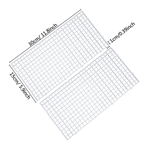 ALEGI 12 Pcs Aquarium Fish Tank Divider Plastic Egg Crate Aquarium Filter Bottom Tray Grid Isolation Board Partition Net Pane Separator (S 12pcs) - size: S 12pcs
