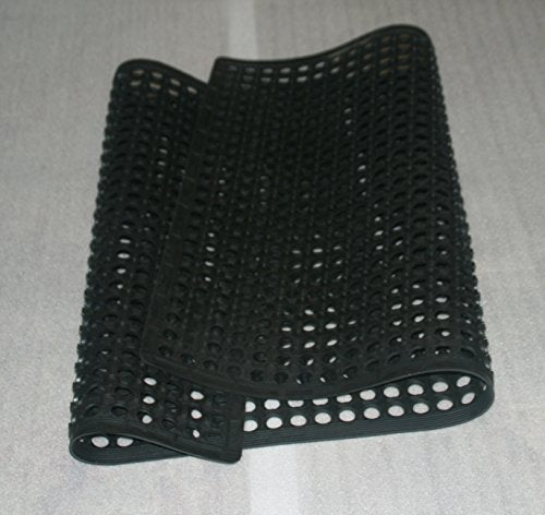Rhino Mats, K-Series Comfort Tract Anti-Fatigue Drain-Thru, 3' x 5' x 1/2", Black, Restaurant Kitchen Drainage Non-Slip Grease-Resistance Floor Mat - size: 36"L x 36"W x 0.5"Th