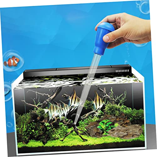 Yardwe 3pcs Convenient Aquarium Clean Pipettes Feces for Fish Tank Practical Siphon Dropper Scale for Water Changes and Cleaning Tasks - color: Blue, size: 29x5cm