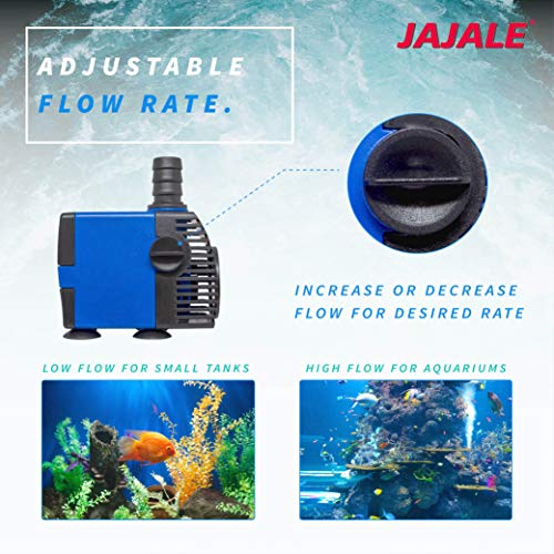 528 GPH Submersible Water Pump - Adjustable Quite Aquariums, Fountains, Hydroponics, and Pond Pump, 8.2ft Lift, 45W - 3 Pack - color: Blue; 3 Pack, size: 528 GPH