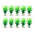uxcell Aquarium Artificial Plants, 10 Pcs Fish Tank Plants Decorations Accessories Aquatic Ornaments Decor Water Grass, Green (Water Grass)