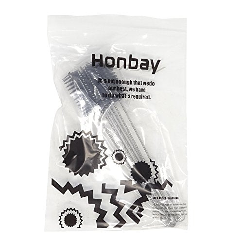 Honbay 10PCS 7.87Inch Nylon Tube Brush Set Cleaning Brush Set for Test Tube,Water Bottles, Drinking Straws, Eye Glasses, Keyboards, Jewelry Cleaning,etc
