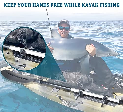 Huntury Kayak Paddle & Fishing Net Holder - Track Mount Accessories for Canoe, Paddle Board - style: 2023