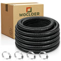 Pond Tubing 1” × 20 Feet Black Flexible PVC Pond Hose,Garden PVC Tube - Reinforced, Kink-Resistant Tubing for Pumps, Fountains & Waterfalls, with 4 Clamps,1" Dia - size: 1 Inch., style: 20FT