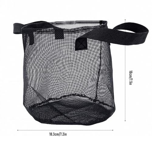 Zunate 4PCS Mesh Pond Plant Baskets, Reusable PVC Pond Planting Bags with Handles, Heavy Duty Tear Proof Containers for Garden Bog Plants, Aquarium Flower Vegetable Planter (Round) - size: Round